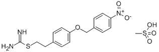 2-[2-[4-(4-Nitrobenzyloxy)phenyl]ethyl]isothiourea mesylate Structure,182004-65-5Structure