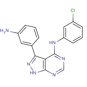 3-(3-氨基-苯基)-4-(3-氯-苯基氨基)-1H-吡唑并-[3,4-d]嘧啶
結(jié)構(gòu)式_183738-70-7結(jié)構(gòu)式