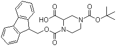 N-4-boc-n-1-fmoc-2-piperazinecarboxylic acidStructure,183742-23-6Structure N-4-boc-n-1-fmoc-2-piperazinecarboxylic acid Structure,183742-23-6Structure