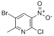 Pyridine, 3-bromo-6-chloro-2-methyl-5-nitro- Structure,186413-75-2Structure
