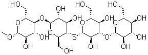 B-d-glucopyranoside, methyl o-b-d-glucopyranosyl-(1-3)-s-b-d-glucopyranosyl-(1-4)-o-4-thio-b-d- glucopyranosyl-(1-4)-Structure,187161-22-4Structure B-d-glucopyranoside, methyl o-b-d-glucopyranosyl-(1-3)-s-b-d-glucopyranosyl-(1-4)-o-4-thio-b-d- glucopyranosyl-(1-4)- Structure,187161-22-4Structure