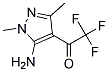 Ethanone, 1-(5-amino-1,3-dimethyl-1h-pyrazol-4-yl)-2,2,2-trifluoro-(9ci)Structure,188244-31-7Structure Ethanone, 1-(5-amino-1,3-dimethyl-1h-pyrazol-4-yl)-2,2,2-trifluoro-(9ci) Structure,188244-31-7Structure