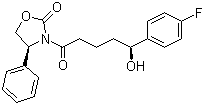 (4S)-3-[(5s)-5-(4-氟苯基)-5-羥基戊?；鵠-4-苯基-1,3-噁唑啉-2-酮結(jié)構(gòu)式_189028-95-3結(jié)構(gòu)式