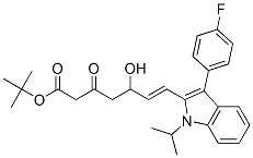 tert-Butyl (E)-7-[3-(4-fluorophenyl)-1-(1-methylethyl)-1H-indol-2-yl]-5-hydroxy-3-oxo-6-heptenoate Structure,194934-95-7Structure