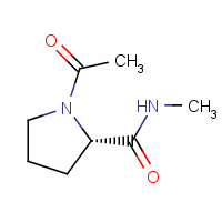 (2s)-(9ci)-1-乙酰基-n-甲基-2-吡咯烷羧酰胺結(jié)構(gòu)式_19701-85-0結(jié)構(gòu)式