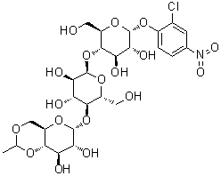 2-Chloro-4-nitrophenyl-O-4,6-O-ethylidene-a-D-glucopyranosyl-(1→4)-O-a-D- glucopyranosyl-(1→4)-a-D-glucopyranosideStructure,199603-68-4Structure 2-Chloro-4-nitrophenyl-O-4,6-O-ethylidene-a-D-glucopyranosyl-(1→4)-O-a-D- glucopyranosyl-(1→4)-a-D-glucopyranoside Structure,199603-68-4Structure