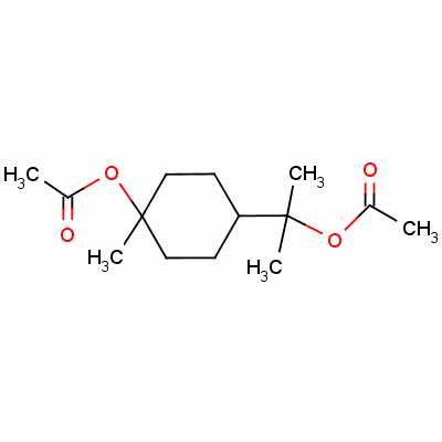 4-(乙酰氧基)-alpha,alpha,4-三甲基環(huán)己基甲基乙酸酯結(jié)構(gòu)式_20009-20-5結(jié)構(gòu)式