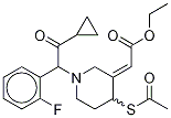(2E)-[4-(乙酰基硫代)-1-[2-環(huán)丙基-1-(2-氟苯基)-2-氧代乙基]-3-哌啶基亞基]乙酸乙酯結(jié)構(gòu)式_204206-08-6結(jié)構(gòu)式