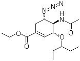 (3R,4R,5S)-4-乙?；被?5-疊氮基-3-(1-乙基-丙氧基)-環(huán)己烯-1-羧酸乙酯結構式_204255-06-1結構式