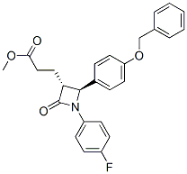 Methyl (3R,4S)-1-(4-fluorophenyl)-2-oxo-4-[4-(phenylmethoxy)phenyl]-3-azetidinepropanoate Structure,204589-80-0Structure