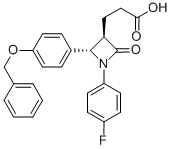 (3R,4s)-1-(4-fluorophenyl)-2-oxo-4-[4-(benzyloxy)phenyl]-3-azetidinepropanoic acid Structure,204589-82-2Structure