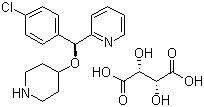 2-[(S)-(4-chlorophenyl)(4-piperidinyloxy)methyl]-pyridine Structure,210095-58-2Structure