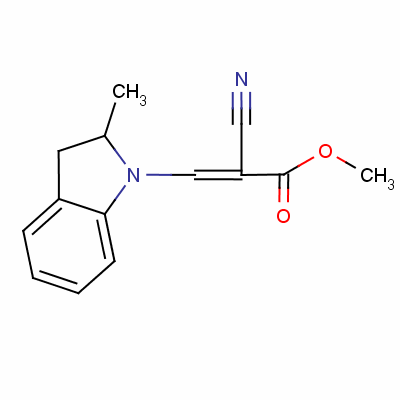 2-氰基-3-(2,3-二氫-2-甲基-1H-吲哚-1-基)-2-丙酸甲酯結(jié)構(gòu)式_22560-84-5結(jié)構(gòu)式