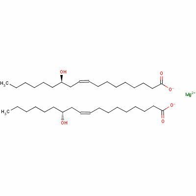 (9Z,12r)-12-hydroxy-9-octadecenoic acid magnesium salt (2:1)Structure,22677-47-0Structure (9Z,12r)-12-hydroxy-9-octadecenoic acid magnesium salt (2:1) Structure,22677-47-0Structure