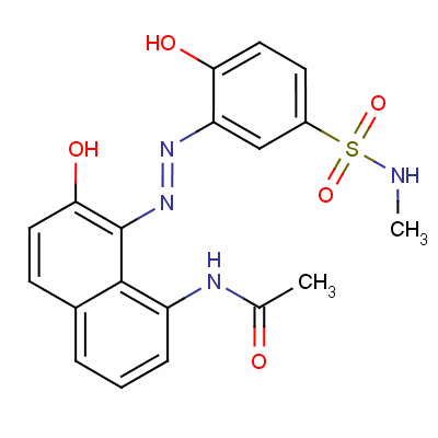 n-[7-羥基-8-[[2-羥基-5-[(甲基氨基)磺?；鵠苯基]氮雜]-1-萘]-乙酰胺結(jié)構(gòu)式_23104-75-8結(jié)構(gòu)式