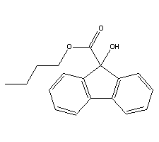 9-羥基芴-9-羧酸丁酯結(jié)構(gòu)式_2314-09-2結(jié)構(gòu)式
