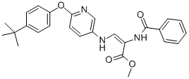 2-(苯甲?；被?-3-((6-[4-(叔丁基)苯氧基]-3-吡啶)氨基)丙烯酸甲酯結(jié)構(gòu)式_247060-84-0結(jié)構(gòu)式