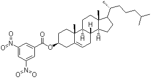 膽甾烯基 3,5-二硝基苯甲酸酯結(jié)構(gòu)式_25279-63-4結(jié)構(gòu)式