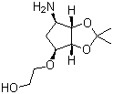 2-{[(3Ar,4s,6r,6as)-6-氨基-2,2-二甲基四氫-3ah-環(huán)戊并[d][1,3]二氧代l-4-基]氧基}乙醇結(jié)構(gòu)式_274693-55-9結(jié)構(gòu)式