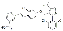 Benzoic acid, 3-[2-[2-chloro-4-[[3-(2,6-dichlorophenyl)-5 -(1-methylethyl)-4-isoxazolyl]methoxy]phenyl]ethenyl]- Structure,278779-30-9Structure