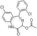 3-(Acetyloxy)-7-chloro-5-(2-chlorophenyl)-1,3-dihydro-2H-1,4-benzodiazepin-2-oneStructure,2848-96-6Structure 3-(Acetyloxy)-7-chloro-5-(2-chlorophenyl)-1,3-dihydro-2H-1,4-benzodiazepin-2-one Structure,2848-96-6Structure