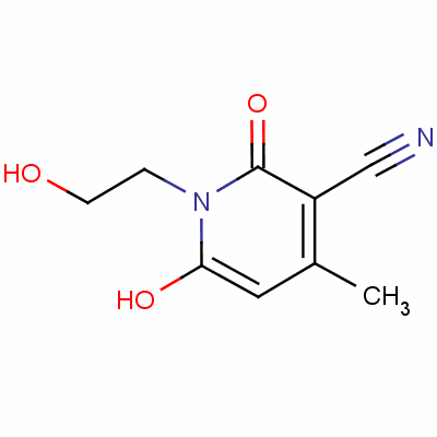 6-羥基-1-(2-羥基乙基)-4-甲基-2-氧代-1,2-二氫吡啶-3-甲腈結(jié)構(gòu)式_28799-82-8結(jié)構(gòu)式