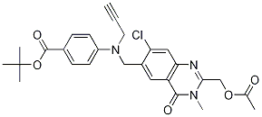 Tert-butyl 4-(((2-(acetoxymethyl)-7-chloro-3-methyl-4-oxo-3,4-dihydroquinazolin-6-yl)methyl)(prop-2-ynyl)amino)benzoateStructure,289686-87-9Structure Tert-butyl 4-(((2-(acetoxymethyl)-7-chloro-3-methyl-4-oxo-3,4-dihydroquinazolin-6-yl)methyl)(prop-2-ynyl)amino)benzoate Structure,289686-87-9Structure