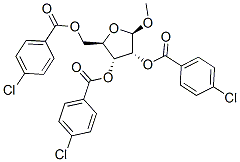 Methyl 2,3,5-tri-O-(4-chlorobenzoyl)-beta-D-ribofuranosideStructure,29755-00-8Structure Methyl 2,3,5-tri-O-(4-chlorobenzoyl)-beta-D-ribofuranoside Structure,29755-00-8Structure
