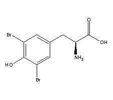 3,5-二溴-L-酪氨酸結(jié)構(gòu)式_300-38-9結(jié)構(gòu)式