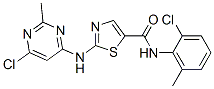 5-Thiazolecarboxamide, N-(2-chloro-6-methylphenyl)-2-[(6-chloro-2-methyl-4-pyrimidinyl)amino]- Structure,302964-08-5Structure