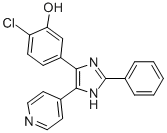 2-Chloro-5-(2-phenyl-5-(pyridin-4-yl)-1h-imidazol-4-yl)phenol Structure,303727-31-3Structure