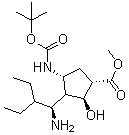 (1S,2s,3s,4r)-methyl 3-((r)-1-amino-2-ethylbutyl)-4-(tert-butoxycarbonylamino)-2-hydroxycyclopentanecarboxylate Structure,316173-29-2Structure