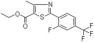 2-[2-氟-4-(三氟甲基)苯基]-4-甲基-1,3-噻唑-5-羧酸乙酯結(jié)構(gòu)式_317319-35-0結(jié)構(gòu)式