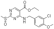 4-(3-氯-4-甲氧基芐基氨基)-5-乙氧基羰基-2-甲基亞磺?；奏そY(jié)構(gòu)式_330785-82-5結(jié)構(gòu)式
