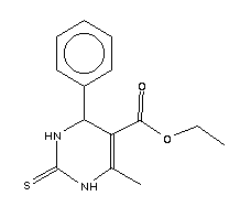 Ethyl 6-methyl-4-phenyl-2-thioxo-1,2,3,4-tetrahydropyrimidine-5-carboxylateStructure,33458-26-3Structure Ethyl 6-methyl-4-phenyl-2-thioxo-1,2,3,4-tetrahydropyrimidine-5-carboxylate Structure,33458-26-3Structure