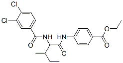 (9ci)-4-[[2-[(3,4-二氯苯甲?；?氨基]-3-甲基-1-氧代戊基]氨基]-苯甲酸乙酯結(jié)構(gòu)式_334830-37-4結(jié)構(gòu)式