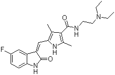 N-(2-(Diethylamino)ethyl)-5-((5-fluoro-2-oxoindolin-3-ylidene)methyl)-2,4-dimethyl-1H-pyrrole-3-carboxamide Structure,342641-94-5Structure