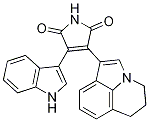3-(5,6-二氫-4H-吡咯并[3,2,1-ij]喹啉-1-基)-4-(1H-吲哚-3-基)-1H-吡咯-2,5-二酮結(jié)構(gòu)式_345261-20-3結(jié)構(gòu)式