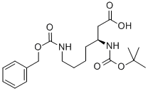 Heptanoic acid, 3-[[(1,1-dimethylethoxy)carbonyl]amino]-7-[[(phenylmethoxy)carbonyl]amino]-, (3s)- Structure,346694-77-7Structure