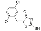 (5E)-5-(5-氯-2-甲氧基亞芐基)-2-疏基-1,3-噻唑-4(5H)-酮結(jié)構(gòu)式_352700-55-1結(jié)構(gòu)式