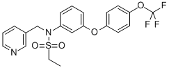 N-(3-吡啶基甲基)-N-[3-[4-(三氟甲氧基)苯氧基]苯基]-乙磺酰胺結(jié)構(gòu)式_353233-35-9結(jié)構(gòu)式