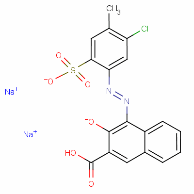 2-Naphthalenecarboxylic acid, 4-[(5-chloro-4-methyl-2-sulfophenyl) azo]-3-hydroxy-, disodium salt Structure,3564-21-4Structure