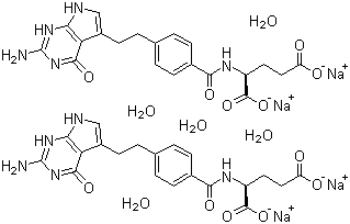N-[4-[2-(2-Amino-4,7-dihydro-4-oxo-1H-pyrrolo[2,3-d]pyrimidin-5-yl)ethyl]benzoyl]-L-glutamic acid disodium salt hydrate Structure,357166-30-4Structure