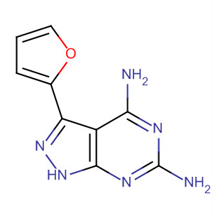 3-(2-呋喃)-1H-吡唑并[3,4-d]嘧啶-4,6-二胺結(jié)構(gòu)式_358979-50-7結(jié)構(gòu)式