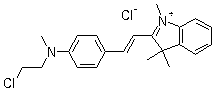 3H-indolium, 2-[2-[4-[(2-chloroethyl)methylamino] phenyl]ethenyl]-1,3,3-trimethyl-, chloride Structure,3648-36-0Structure