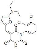 1-(2,3-二氯苯基)-5-[[5-(二乙基氨基)-2-呋喃]亞甲基]二氫-2-硫氧代-4,6(1H,5h)-嘧啶二酮結構式_366830-18-4結構式