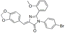 4H-imidazol-4-one,5-(1,3-benzodioxol-5-ylmethylene)-3-(4-bromophenyl)-3,5-dihydro-2-(2-methoxyphenyl)-Structure,370081-82-6Structure 4H-imidazol-4-one,5-(1,3-benzodioxol-5-ylmethylene)-3-(4-bromophenyl)-3,5-dihydro-2-(2-methoxyphenyl)- Structure,370081-82-6Structure