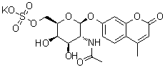 4-Methylumbelliferyl 2-acetamido-2-deoxy-β-d-galactopyranoside 6 sulphate potassium salt Structure,383160-14-3Structure