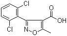 3-(2,6-Dichlorophenyl)-5-methylisoxazole-4-carboxylic acidStructure,3919-76-4Structure 3-(2,6-Dichlorophenyl)-5-methylisoxazole-4-carboxylic acid Structure,3919-76-4Structure