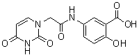 5-[[2-(3,4-二氫-2,4-二氧代-1(2H)-嘧啶)乙?；鵠氨基]-2-羥基-苯甲酸結(jié)構(gòu)式_4116-41-0結(jié)構(gòu)式
